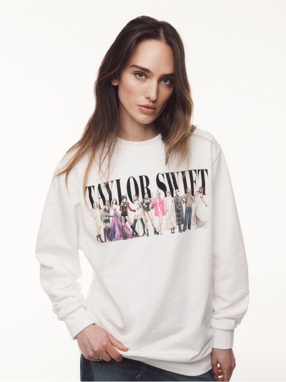 Taylor Swift White midnights Crewneck Sweatshirt
